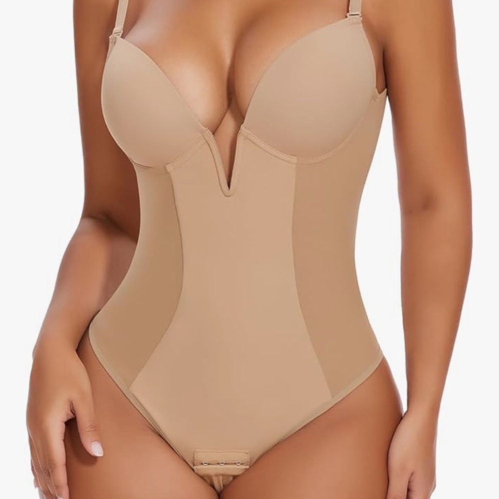 Elegant Beige Shapewear Bodysuit